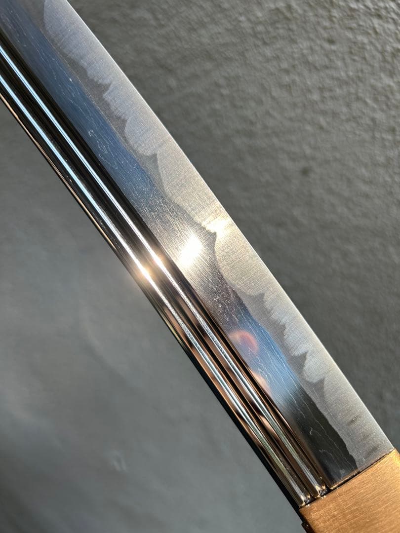 最高級 居合刀 二重樋 二筋樋 模造刀 日本刀 模擬刀太刀 脇差 短刀 鍛肌再現