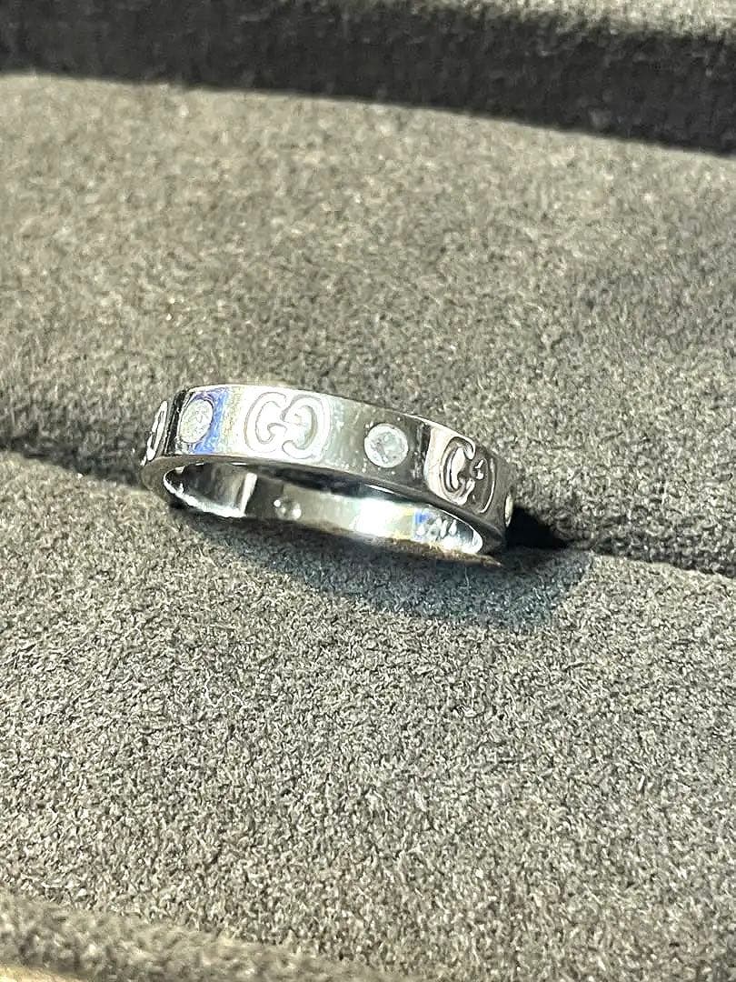 G U C C I アイコンリングダイヤモンド６Ｐ K１８W G １４