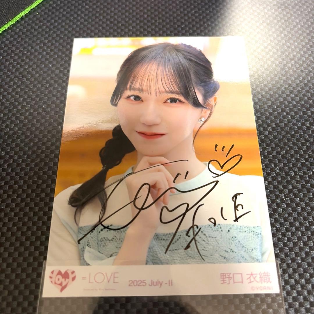 野口衣織 恋人以上好き未満 MV衣装 直筆 生写真 ヨリ