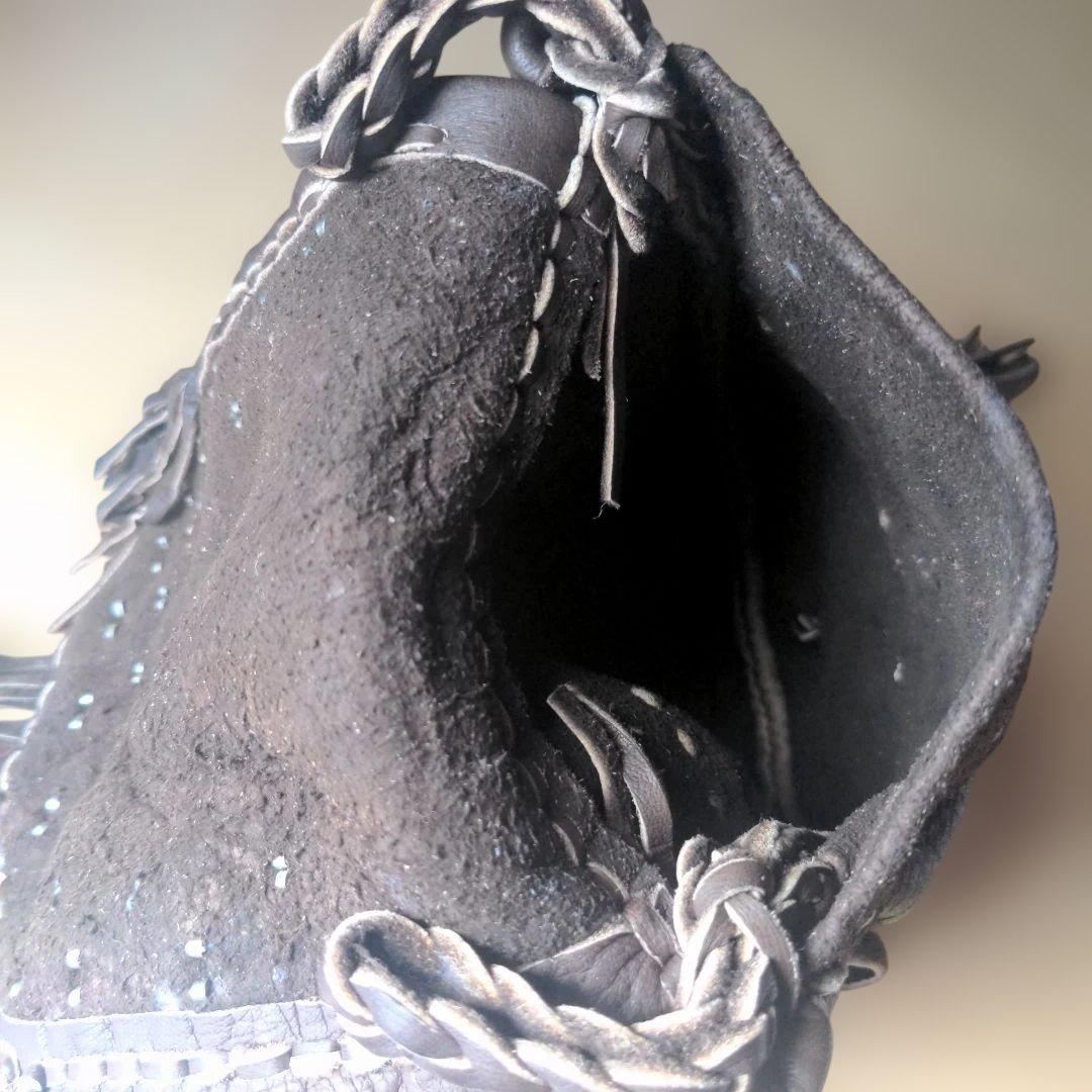 エルクスキン（大鹿革）メディスンバッグ　焦茶