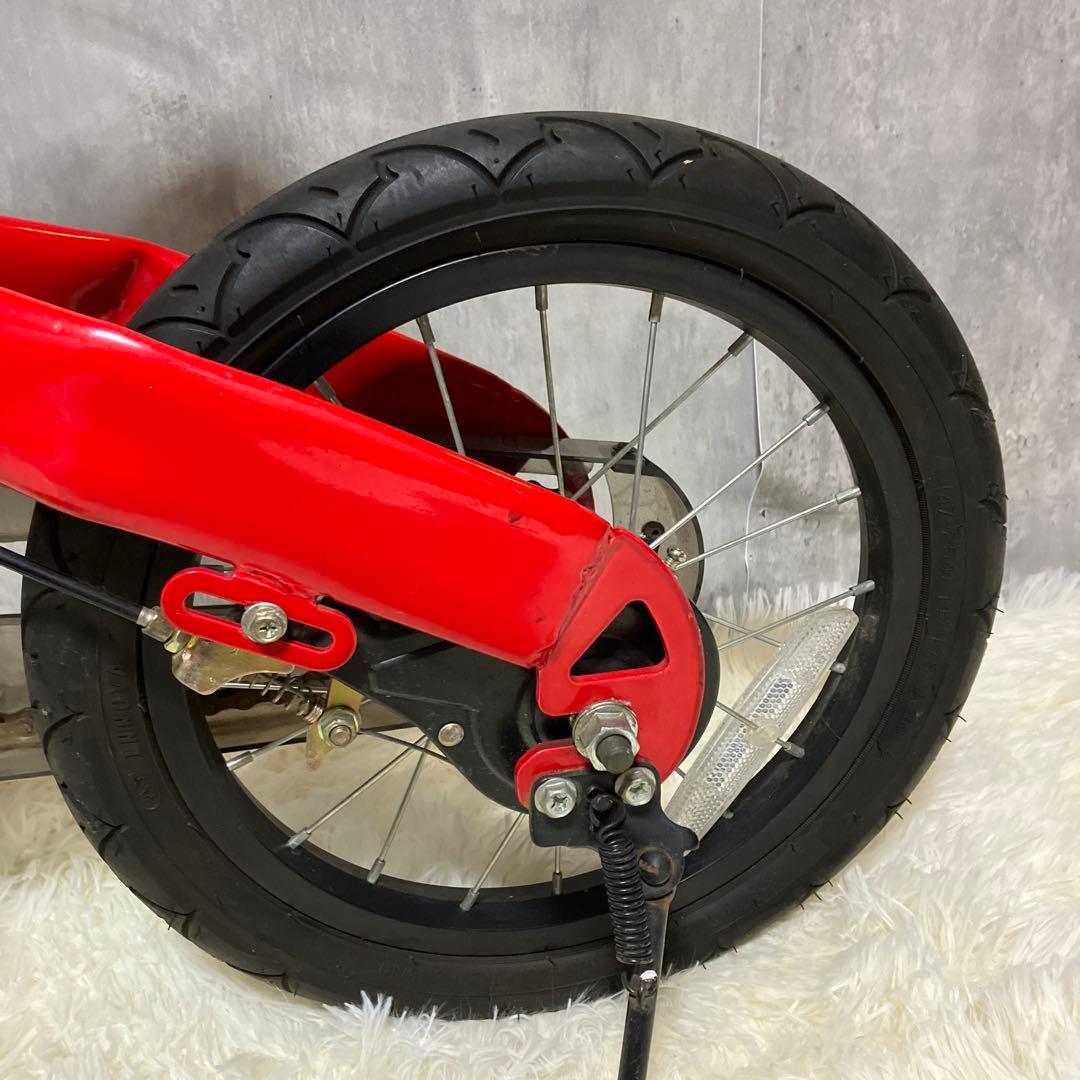 【美品】へんしんバイク　14インチ X14 赤 スタンド付き