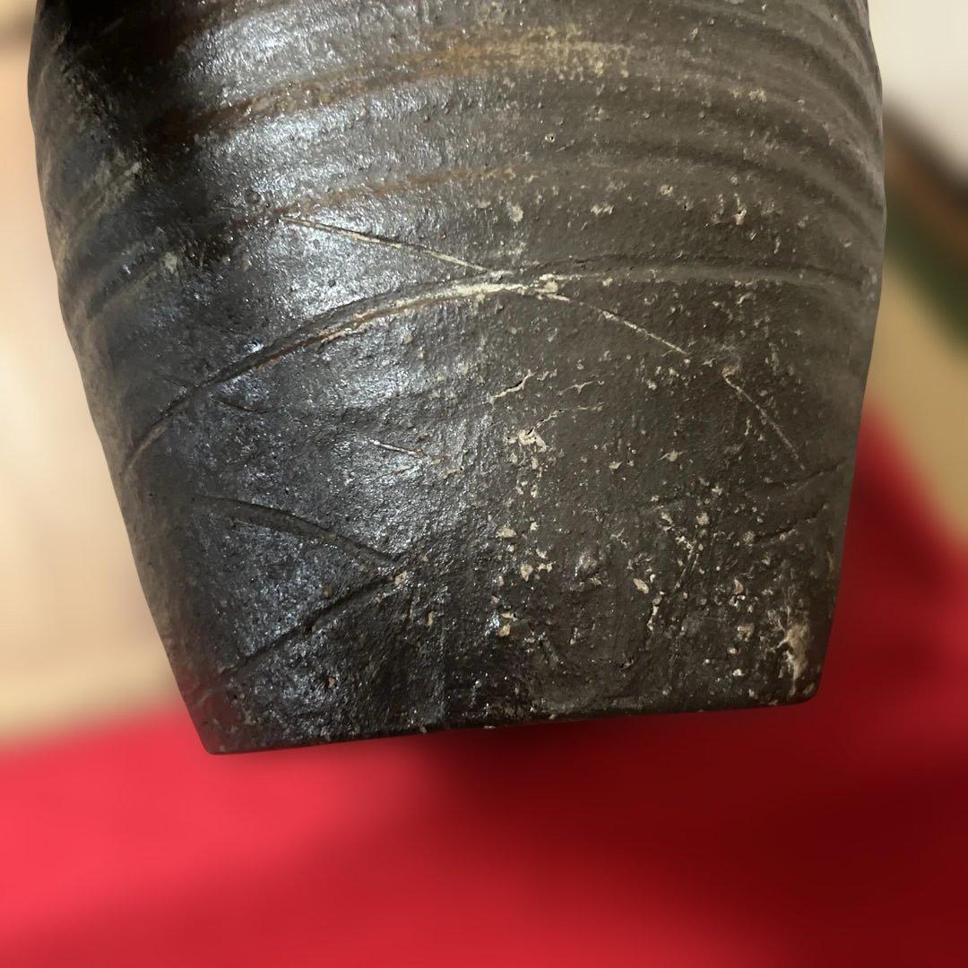 江戸時代 古備前焼 味深い逸品 素朴な味わいがある壺