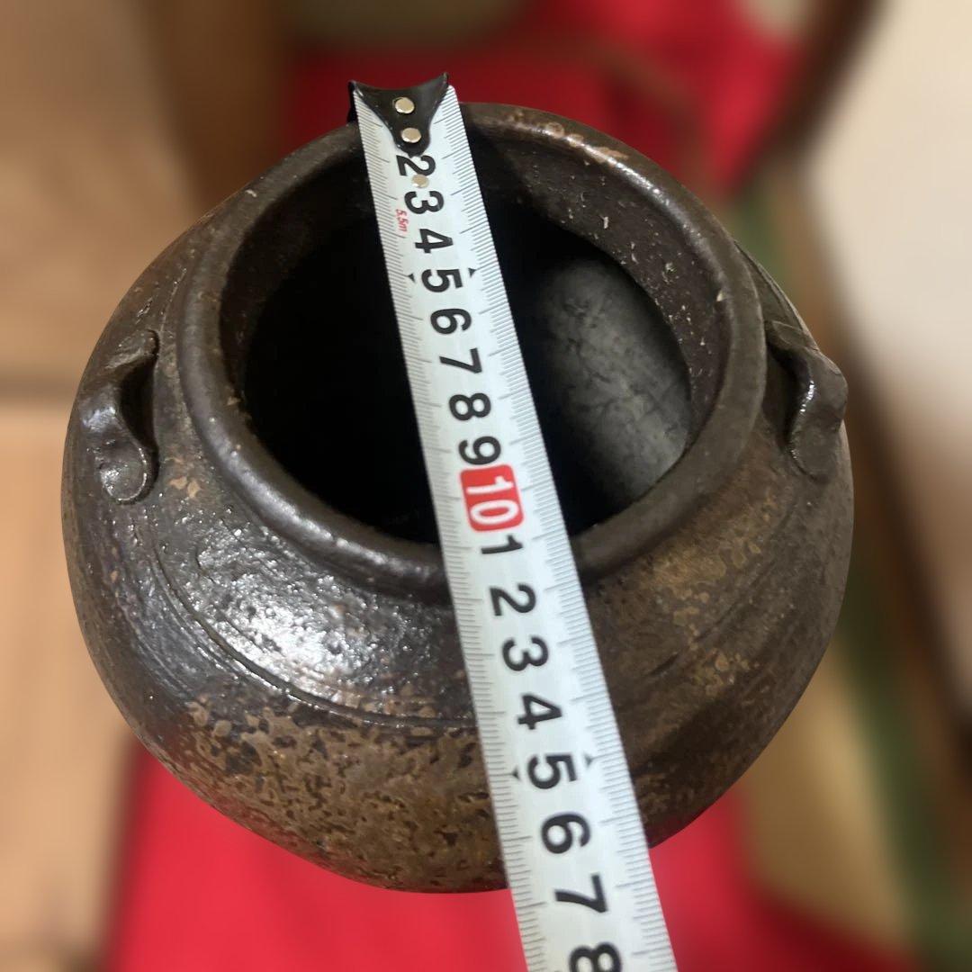 江戸時代 古備前焼 味深い逸品 素朴な味わいがある壺