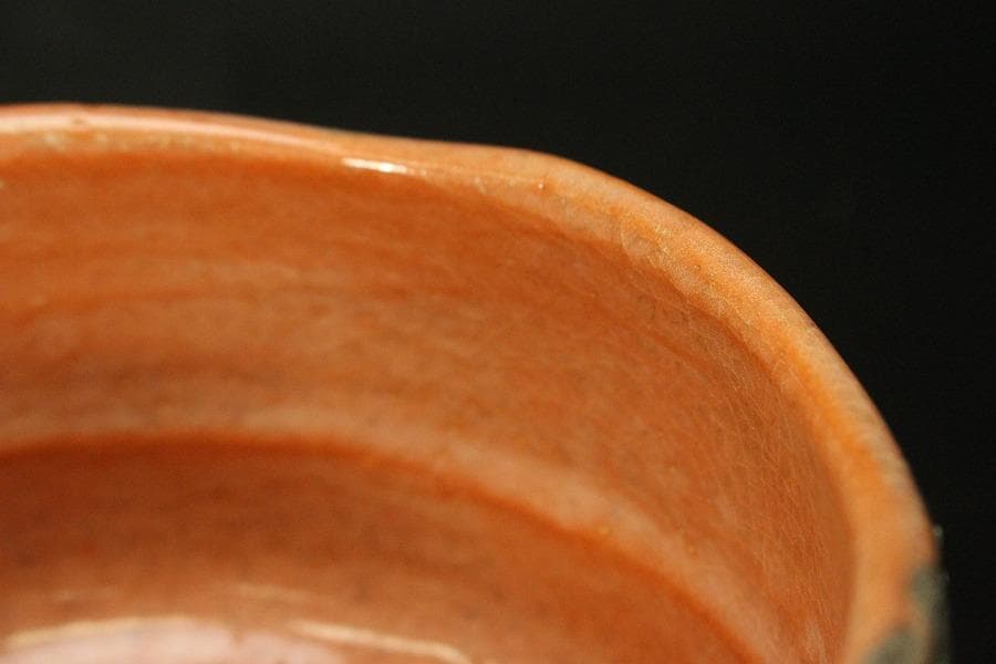 茶道具 赤楽茶碗 楽焼 φ12.7cm(LC660)