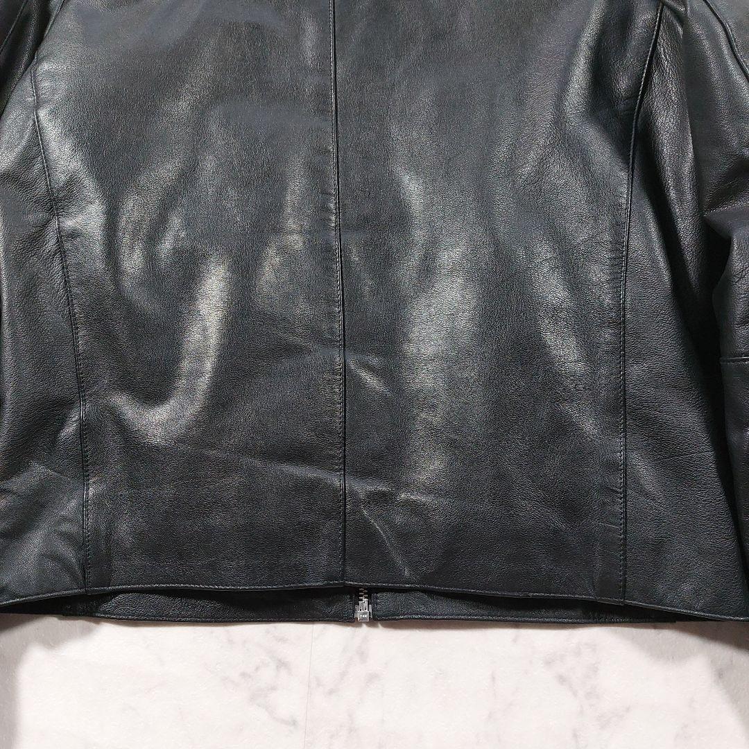 エイソス asos 本革 シングルライダースジャケット S相当 黒