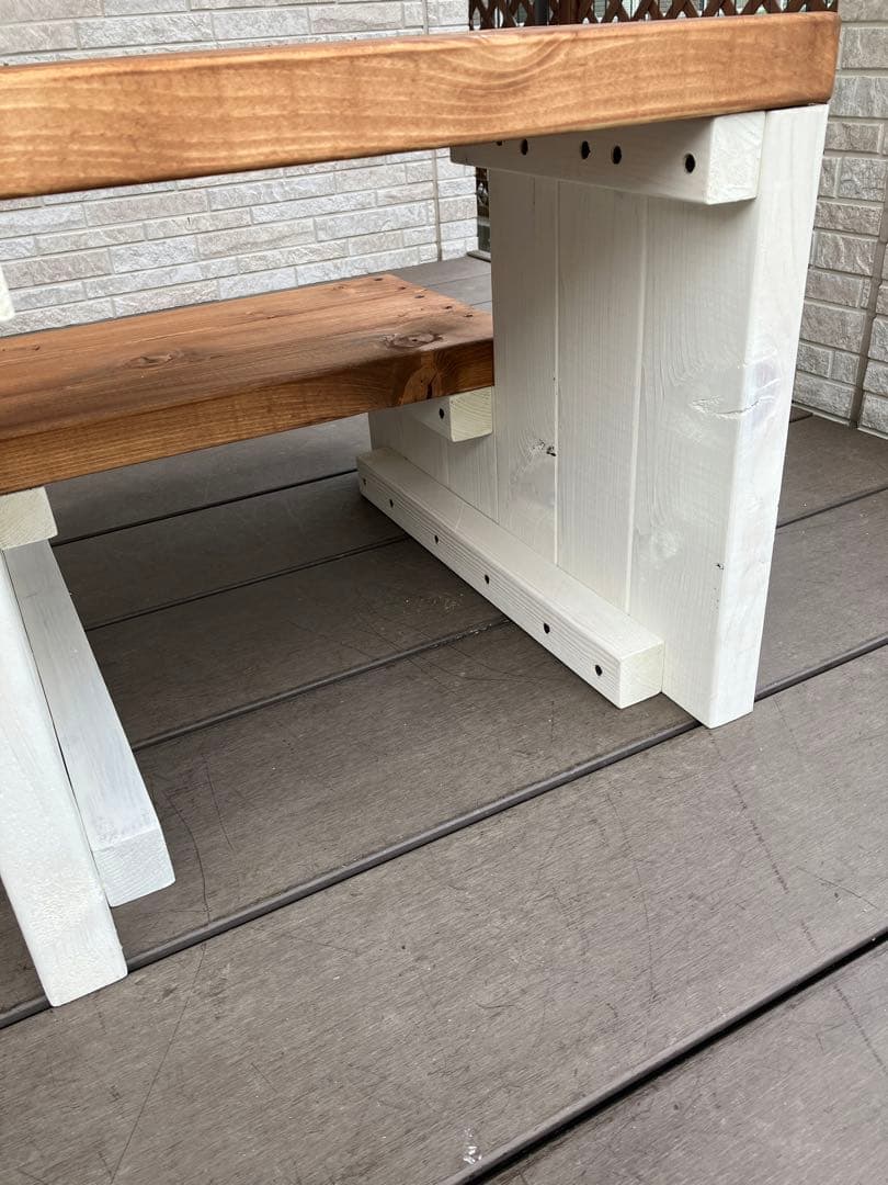 ハンドメイド　ステップ台　ホワイト