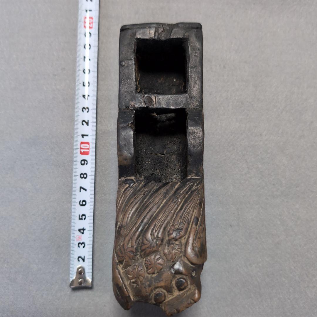 李朝 木製 獅子型 墨壺 木製墨壺 李朝木工 獅子型墨