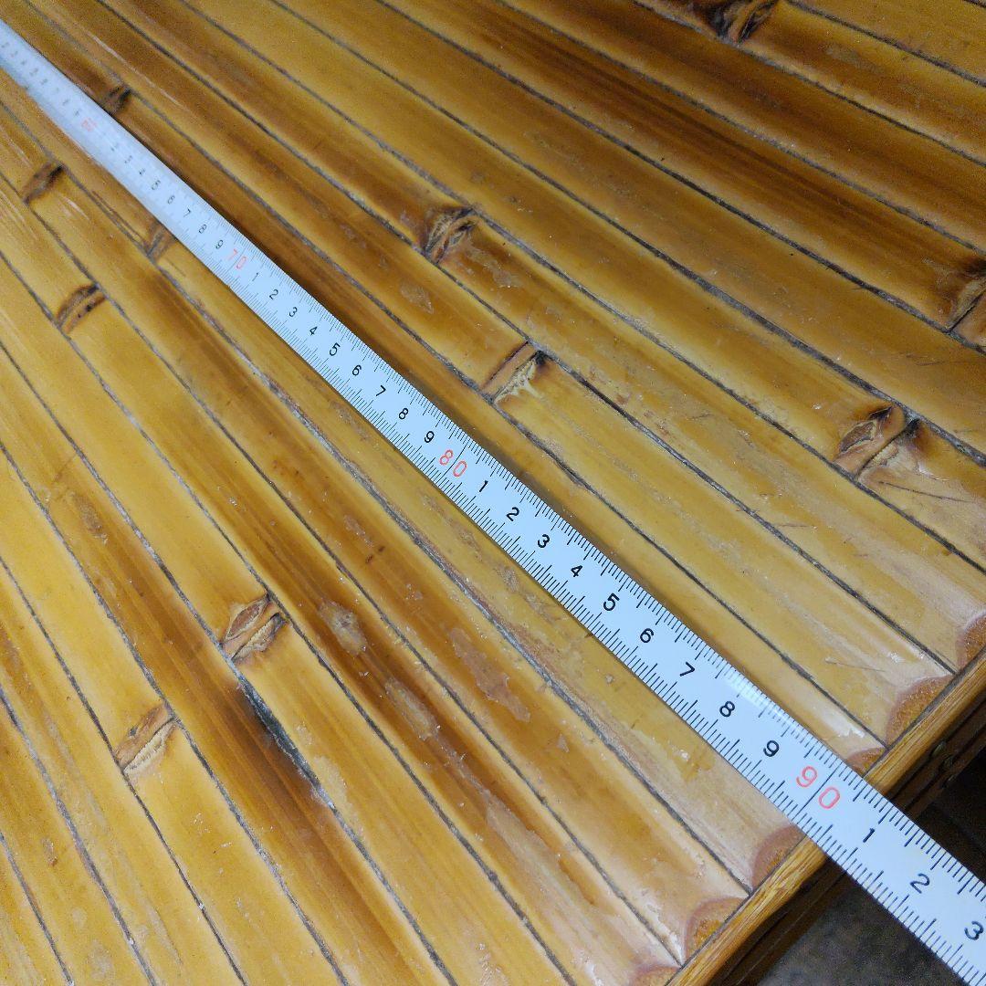 梅里竹芸　竹製キャスター付き　テーブル