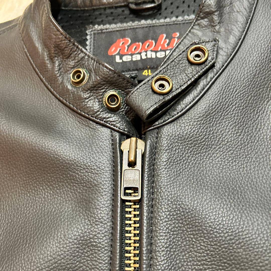 Rookie Leathers シングル ライダース ジャケット 4L 牛革
