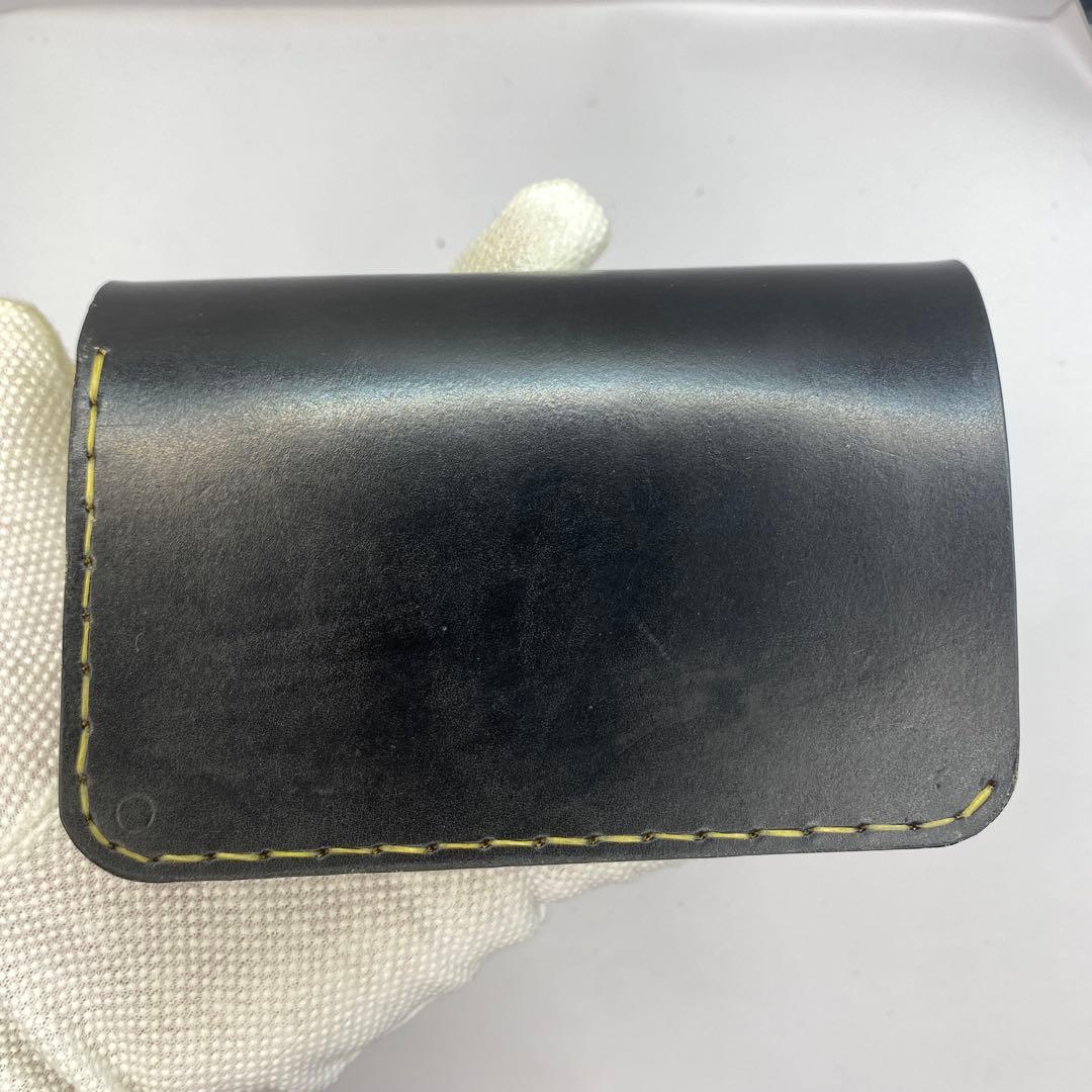 極厚 無骨 お札折らずに収納できる無骨な手染めミドルトラッカーウォレット BTW