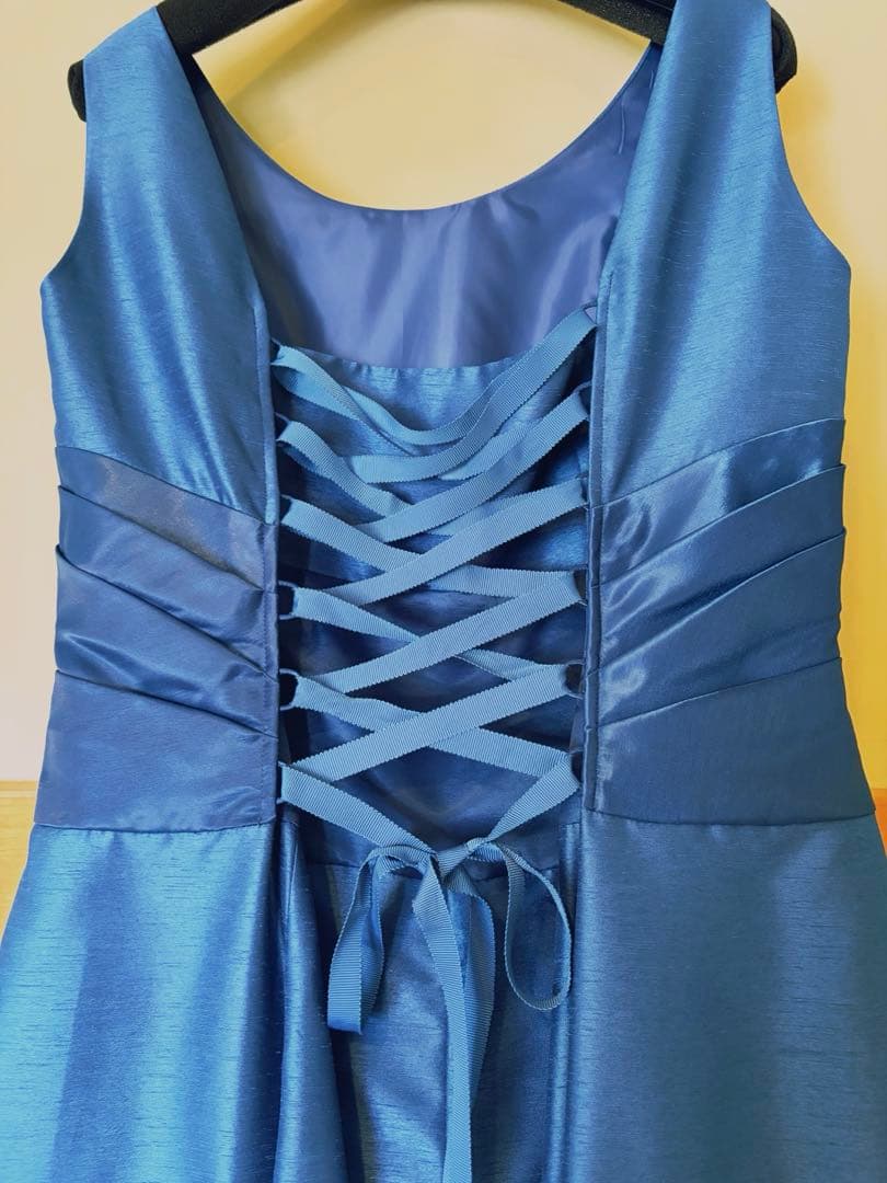 Aimer エメ ブルー シャンタンロングドレス