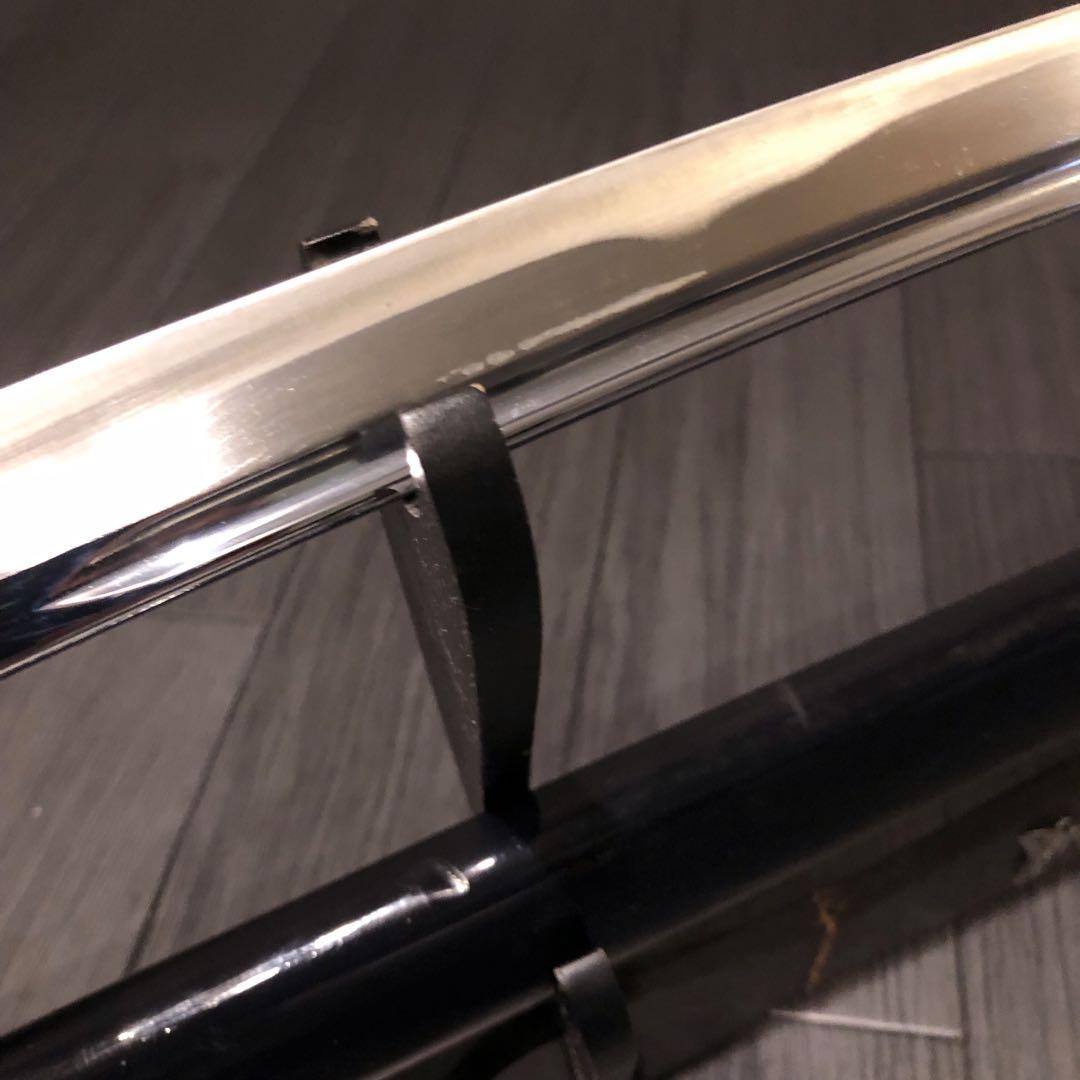 高級模造刀　樋有刀身 茶白拵え　居合刀　太刀　本格模造刀