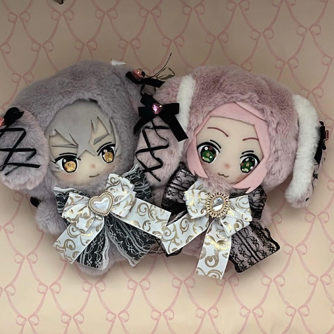 M様ぬい服ふわふわ猫耳うさ耳 着ぐるみ 16cm いつぬい 推しぬい に