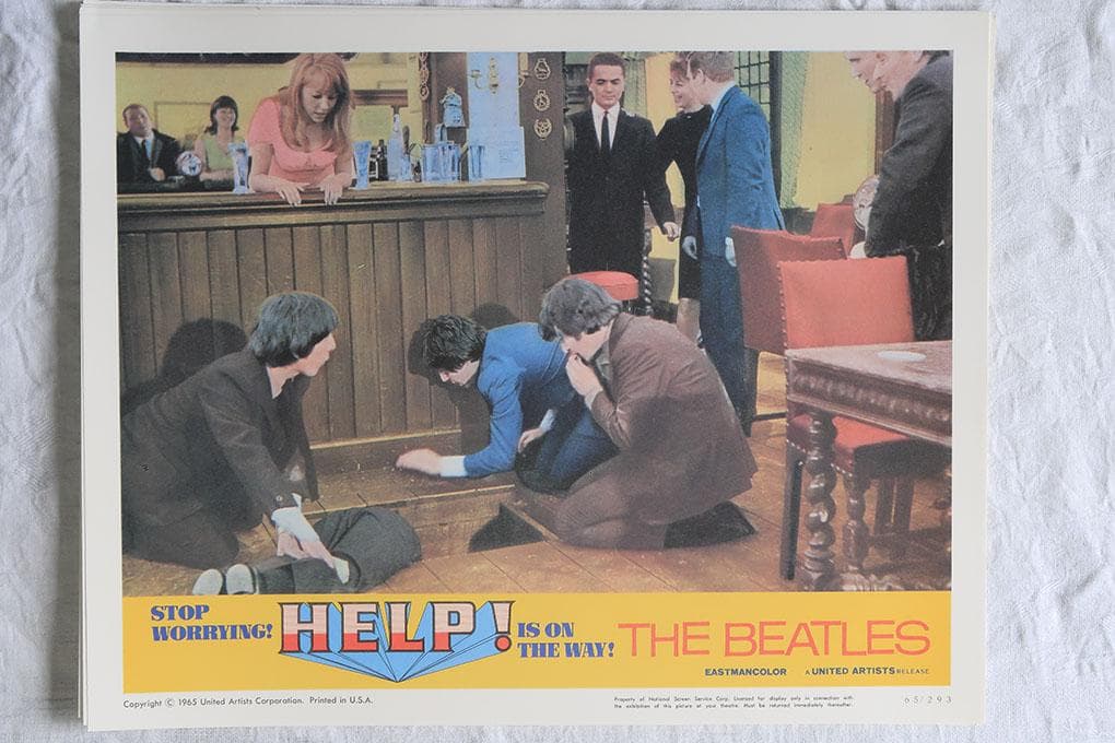 ビートルズ HELP! ４人はアイドル スチールプリント ８枚セット