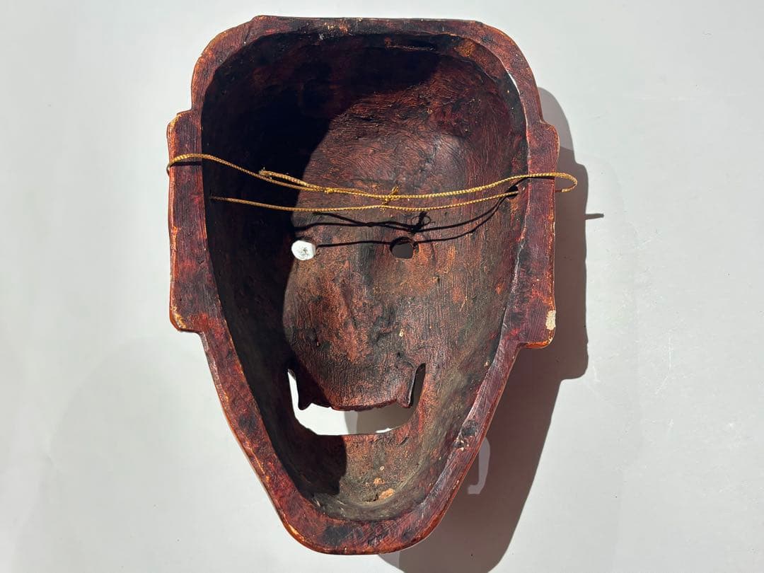 能面 顰（しかみ）」陶器 1面|獅噛 歯噛 能楽 アンティーク お面