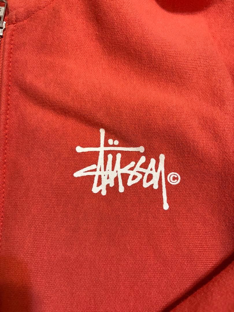 Stüssy レッド フルジップパーカー M
