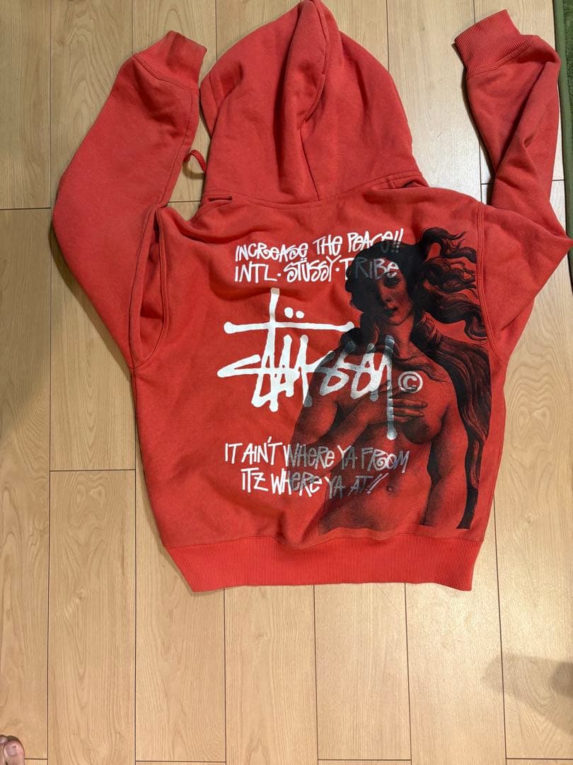 Stüssy レッド フルジップパーカー M