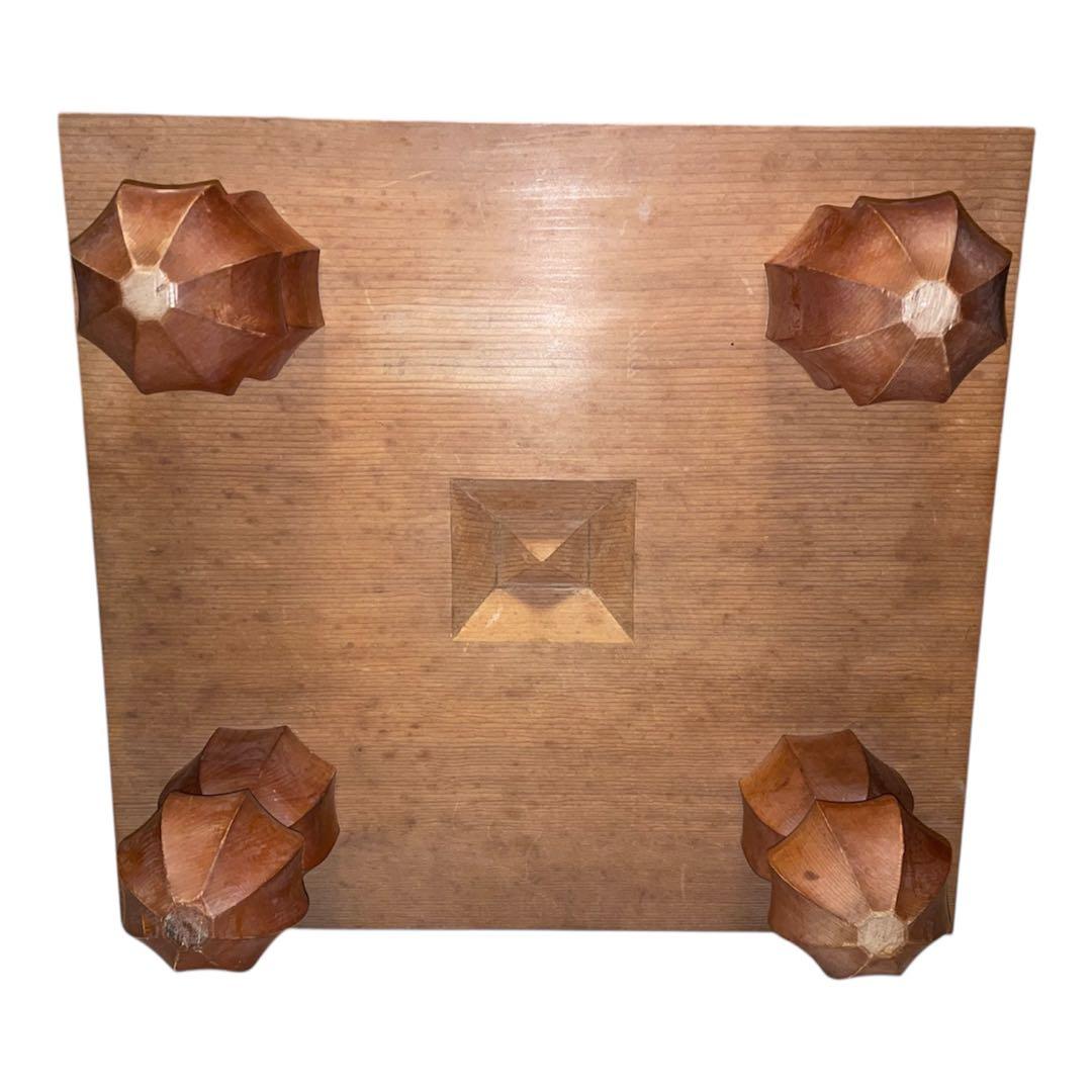 【極厚5.8寸】足付碁盤 新榧 柾目 17.5cm 天然蛤碁石 銘木碁笥セット