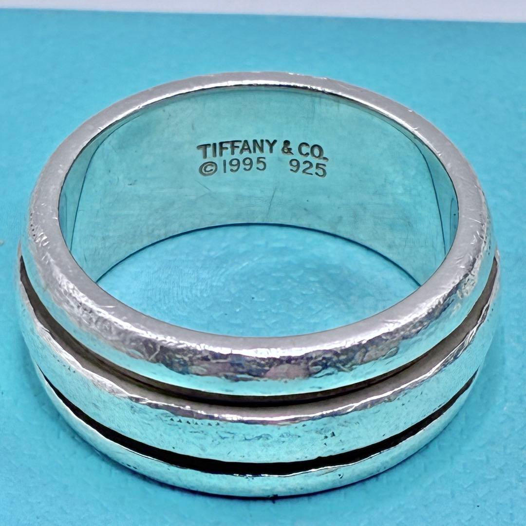 【大きいサイズ】ティファニー 19号 グルーブド　ダブルライン　リング　廃盤品