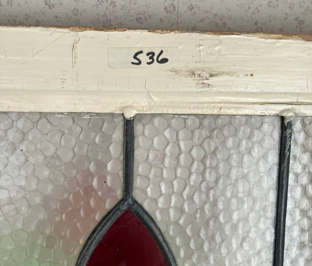 アンティークステンドグラス＊レトロビンテージ古い飾り窓ガラス