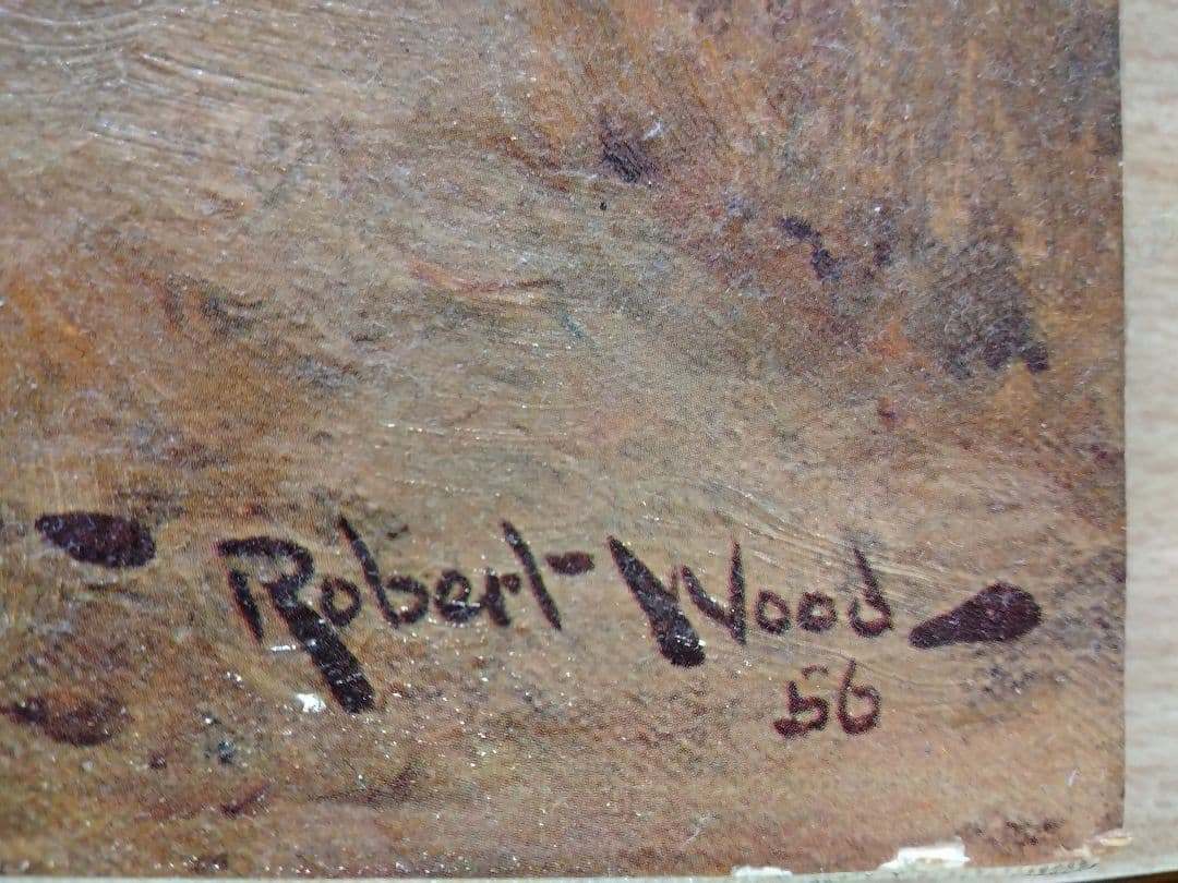 １０月の朝　ロバート・ウッド　Ｍ１５風景画　油絵複製画（キャンパス）