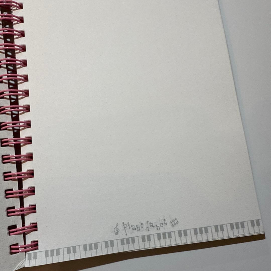 リングノート メモ帳 平成レトロ メモパッド 無地 罫線なし ピアノ