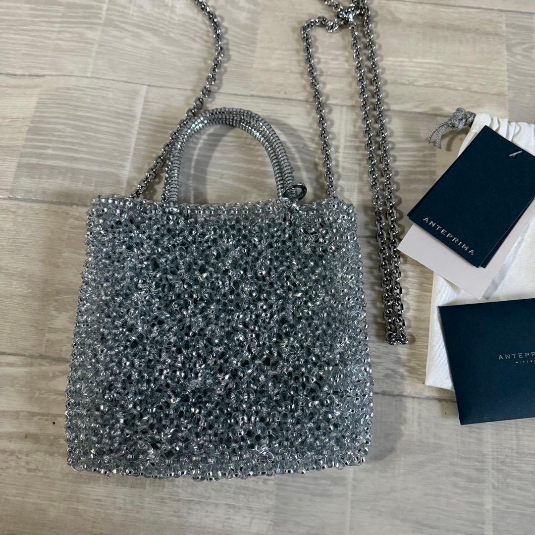 アンテプリマ　スタンダードミニアトゥーラ　ワイヤーバッグ　シルバー