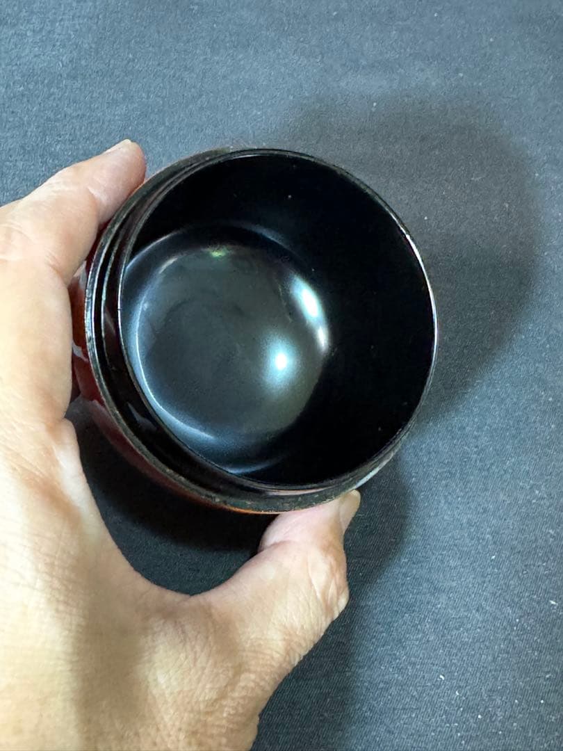 G79 送料無料 棗 井伊大老好 枇杷に鳥蒔絵 朱丸棗 茶道具