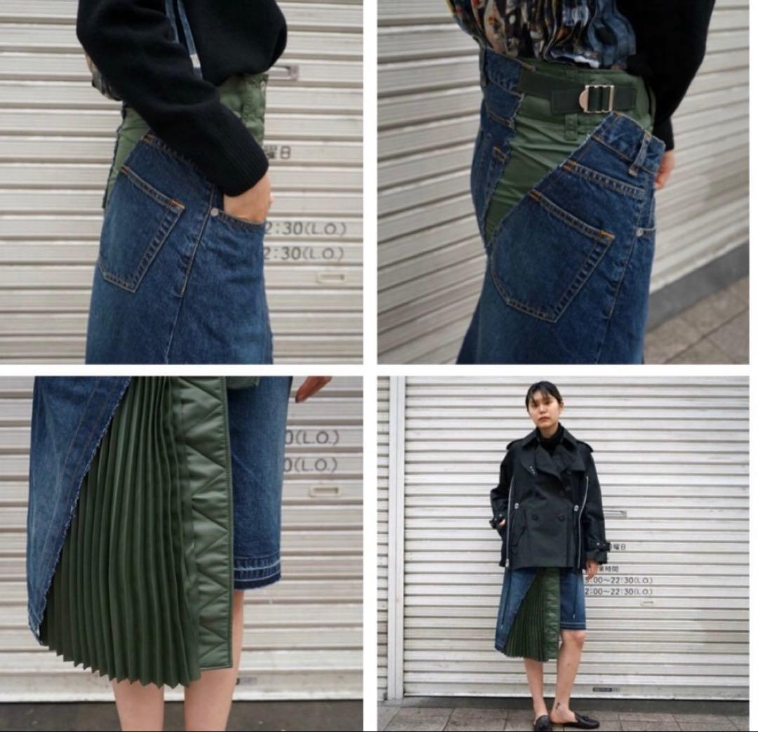 【定価79920円】sacai デニムドッキングスカート