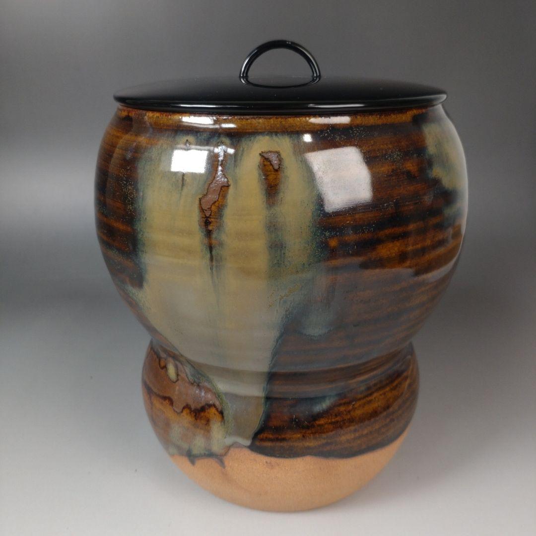 887 安南水指 塗蓋 太仙窯 共布 共箱 茶道具 茶道具 水指（