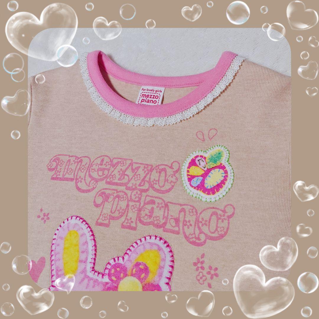 ❤メゾピアノ❤ミミポポ✨みみぽぽ✨ワッペン✨長袖Tシャツ✨平成