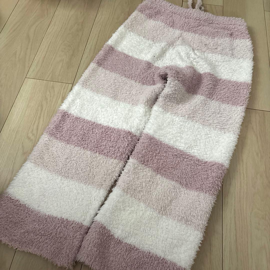 週末限り 美品 ジェラピケ フリース ストライプ ルームウェアセット