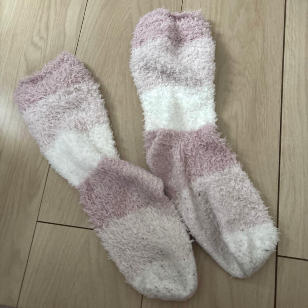 週末限り 美品 ジェラピケ フリース ストライプ ルームウェアセット