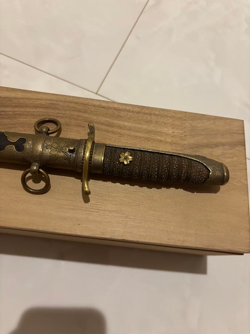 希少品　旧海軍 士官 短剣 鮫皮研ぎ出し 拵え　模造刀