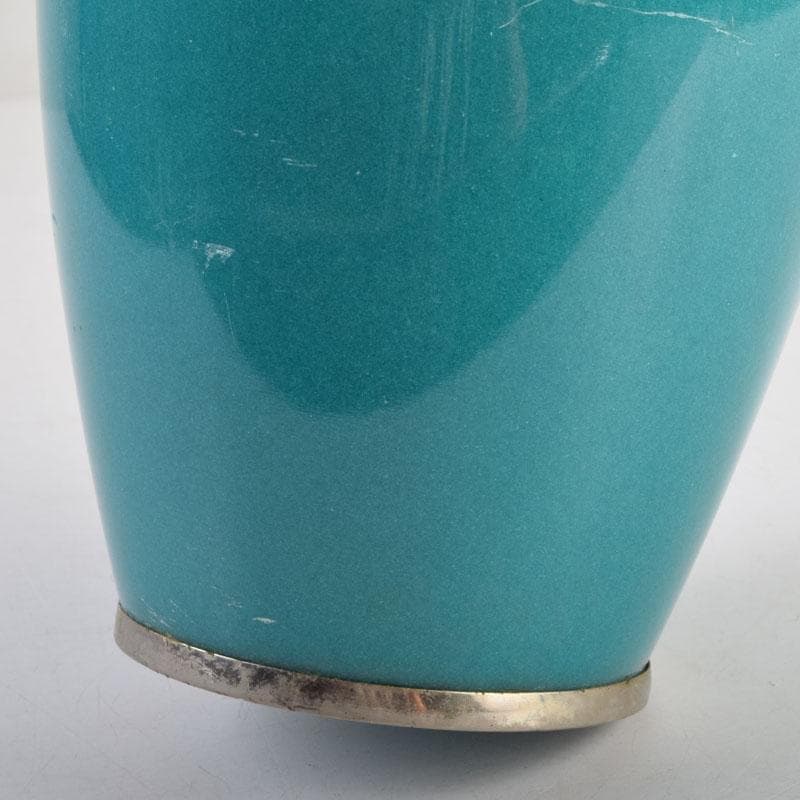 七宝焼 花文 花瓶 V 9050