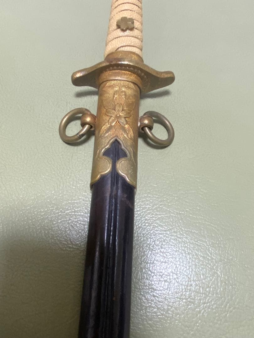 日本軍　軍刀　拵え　模造刀　指揮刀　儀礼刀　海軍短剣　ジャンク品全長42.5cm