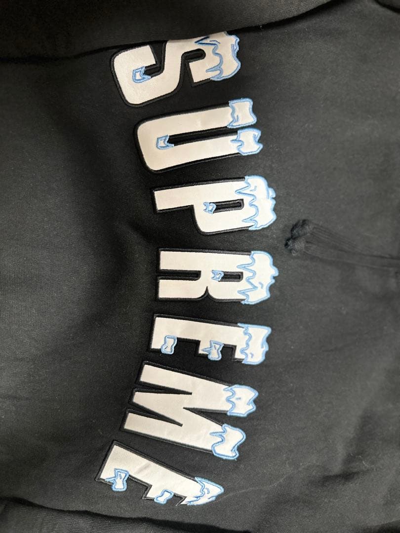 Supreme アーチロゴ　ブラック パーカー XL