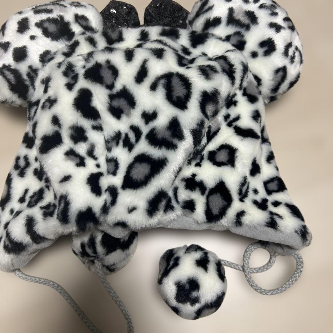 ミニーマウス風ヒョウ柄帽子 - メルカリ