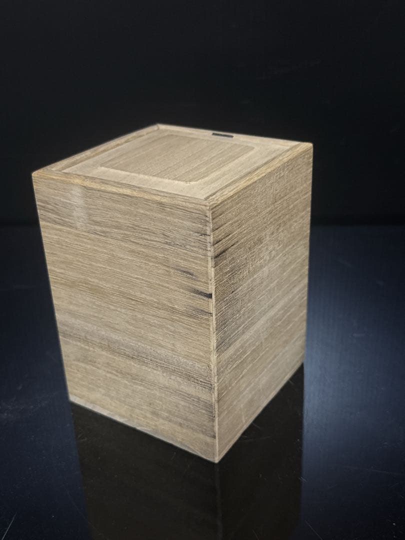 極上 純銀 槌目 二重口蓋 棗型 茶入 茶壷 茶道具 桐箱付