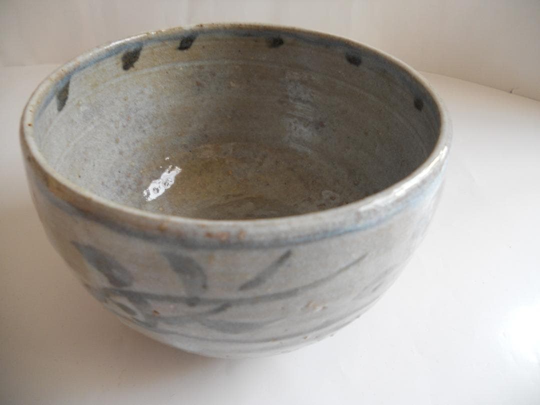 平安 花黄 抹茶茶碗 希少 ヴィンテージ 京焼 茶碗 共箱 新品 未使用 です。