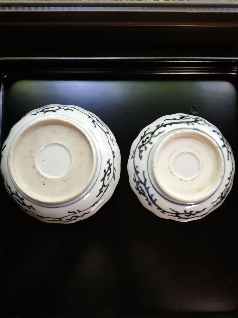 (古伊万里)みじん唐草2枚