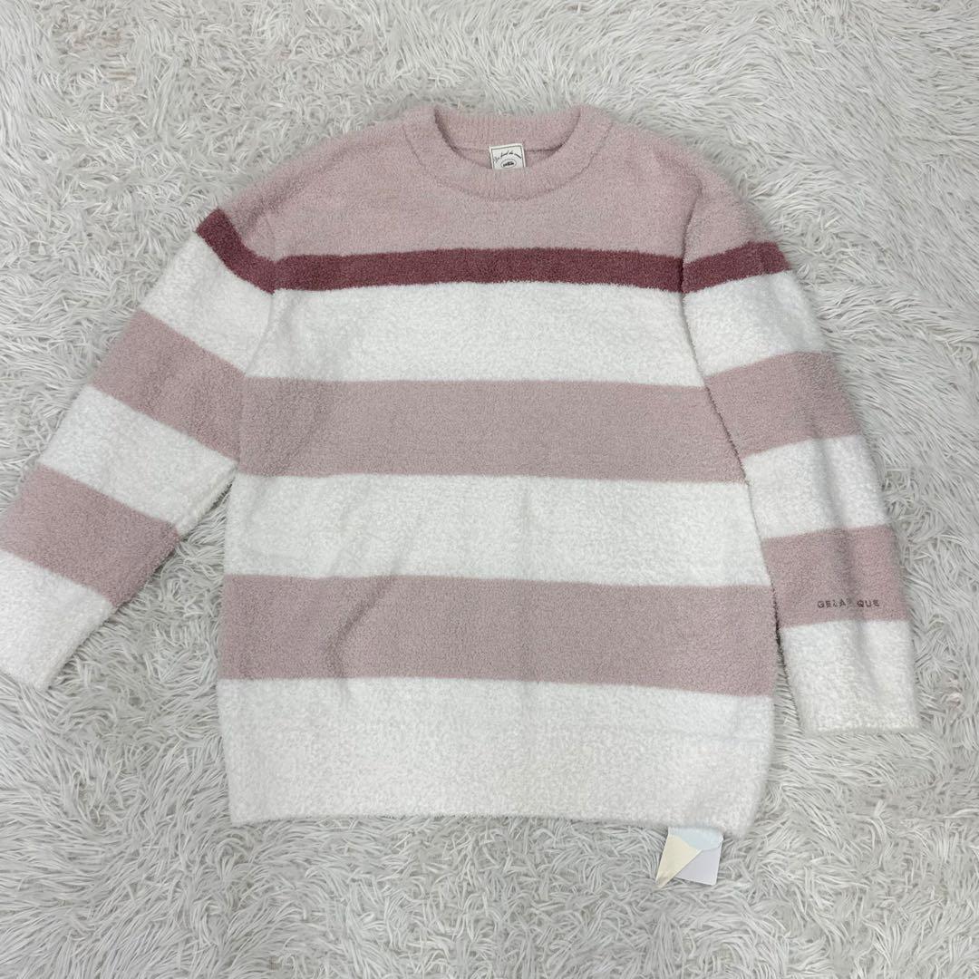 【新品タグ付き】gelato pique セットアップ　ボーダー　ピンク