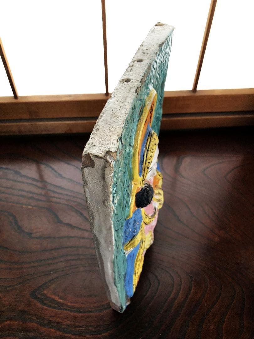 聖マリア母子像 東方正教 】 イコン陶板レリーフ 骨董