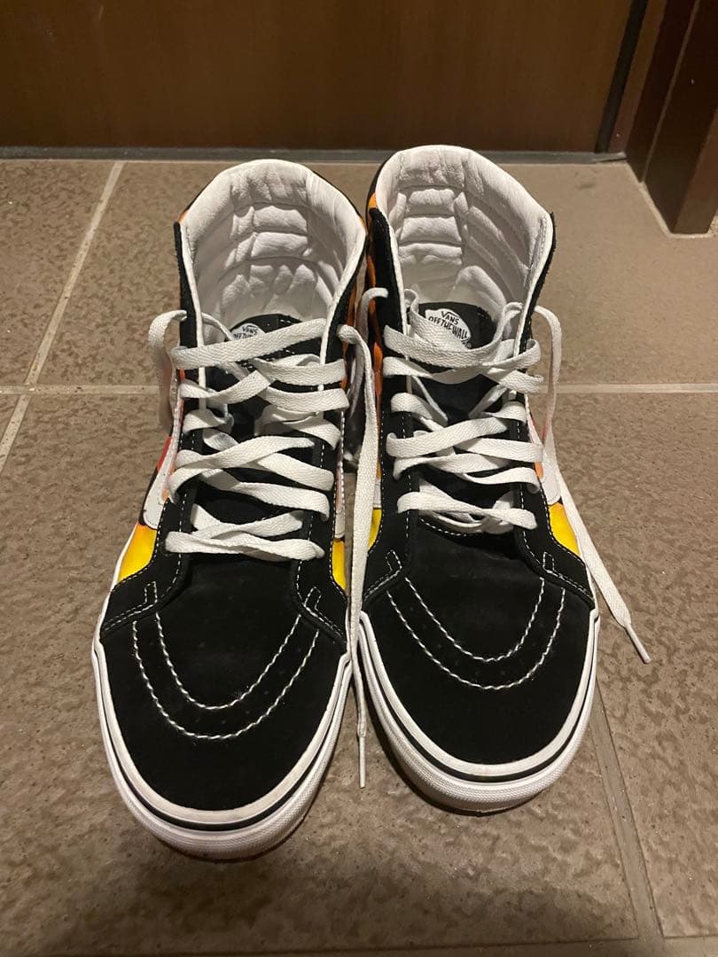 vans ファイヤーパターン　ハイカットスニーカー　28cm