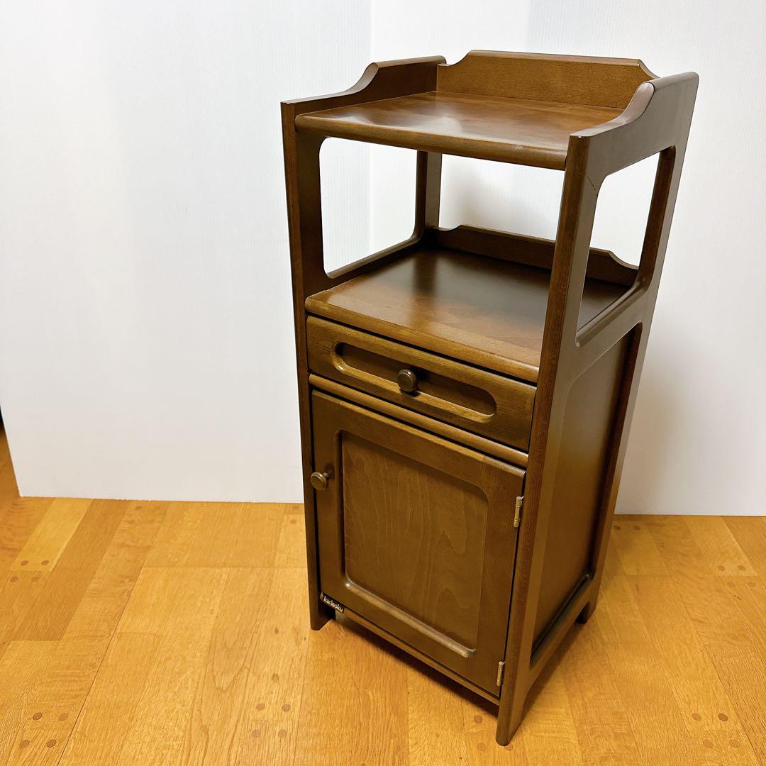 た12【karimoku】カリモク コロニアル 電話台 FAX台 花台 収納