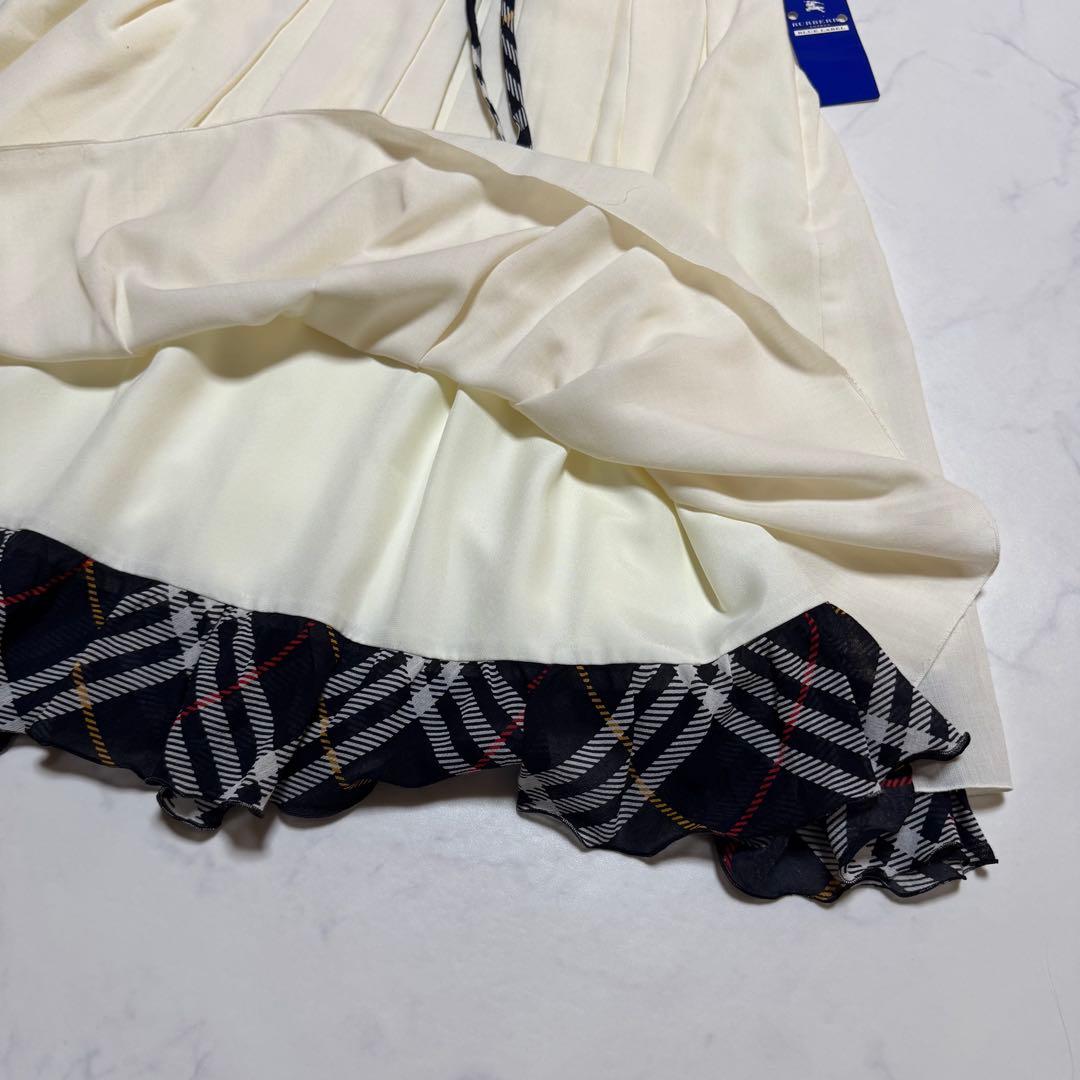 タグ付新品 BURBERRYBLUELABEL ノバチェックフリルフレアスカート