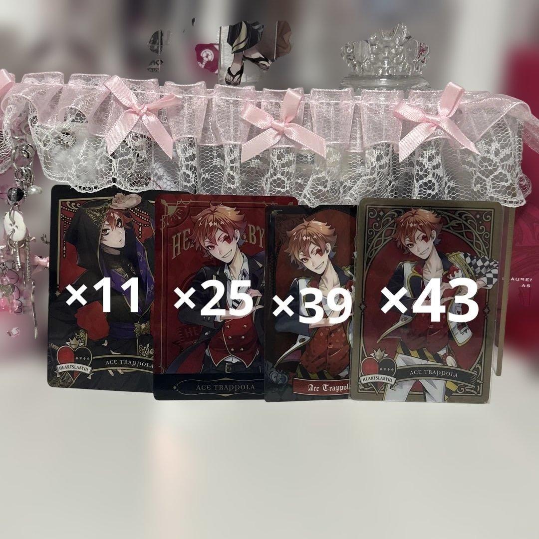 ツイステ エース・トラッポラ カード 缶バッジ まとめ売り ハーツラビュル寮
