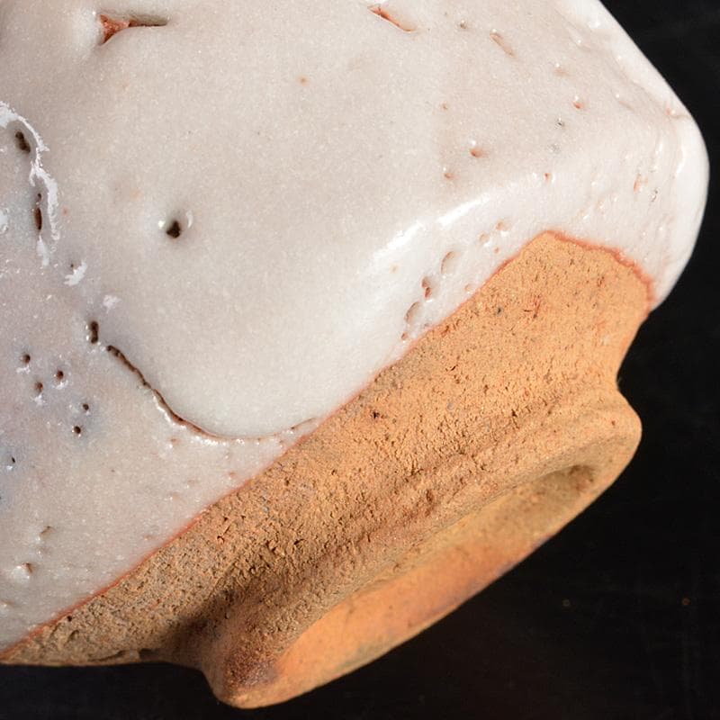 茶道具 加藤唐九郎 一無斎（一ム斎）作 志野 ぐい呑み 共布共箱 V