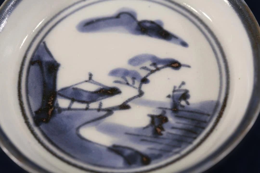 622 古伊万里藍九谷染付呉須縁豆皿 無傷美品 江戸前期 - メルカリ