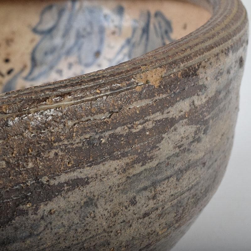 茶道具 瀬戸焼 加藤春岱作 三島写 染付花文 刷毛目 鉢 V R9291 - メルカリ